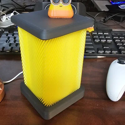 Đèn bàn LED xoắn ốc vuông