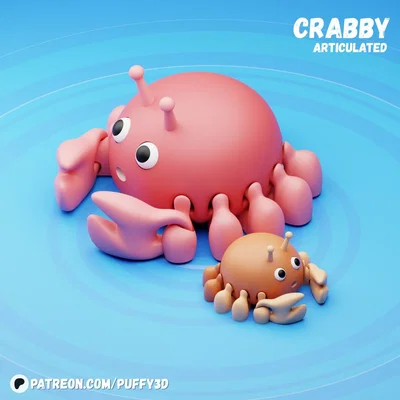 Flexy Crab – Cua dẻo khớp nối Print-In-Place, không cần Supports