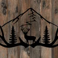 Tranh treo tường nghệ thuật hình hươu và núi rừng (Deer on Antlers) - Thumbnail 2