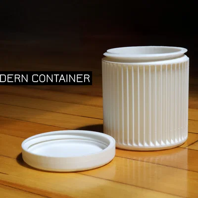Hộp đựng hiện đại nắp vặn (Modern Container with Screwing Lid)