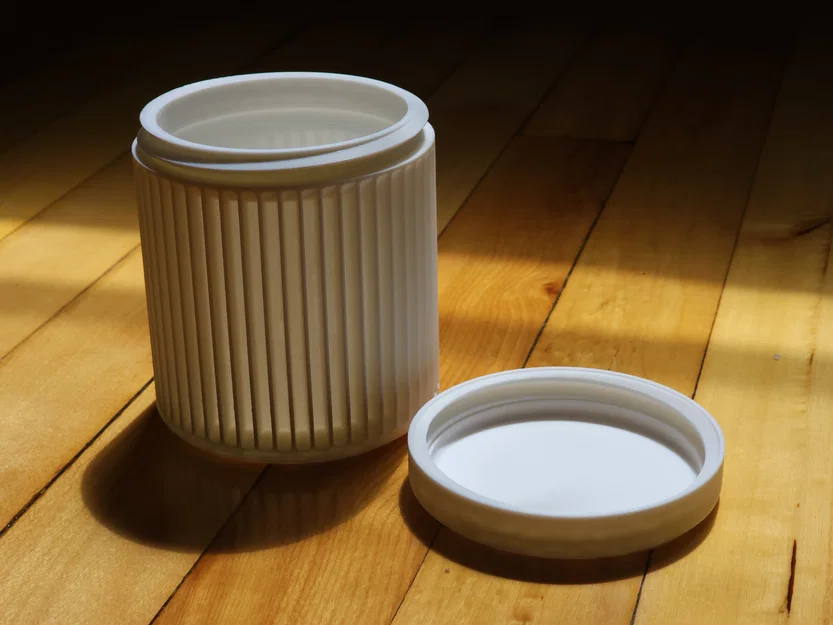 Hộp đựng hiện đại nắp vặn (Modern Container with Screwing Lid) - Image 3