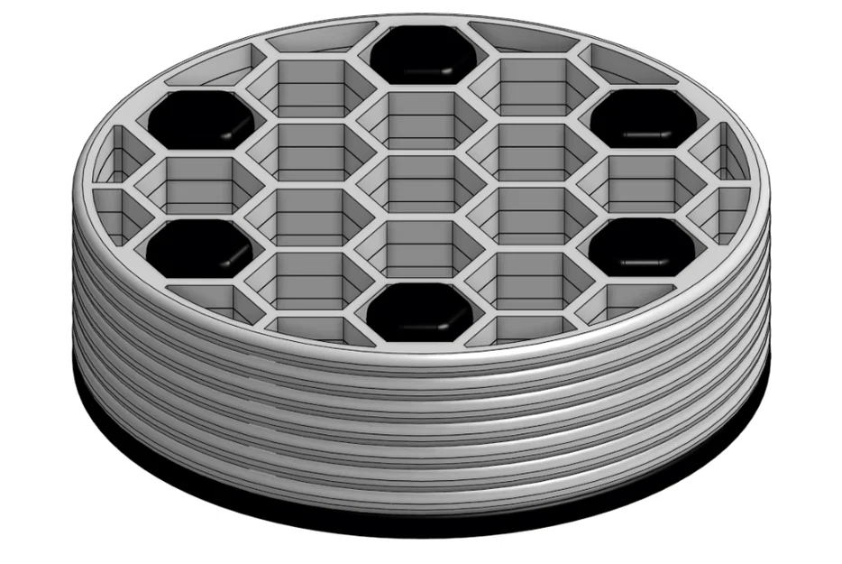 Bộ lót ly lục giác xếp chồng (Stackable hex coasters) - Image 2