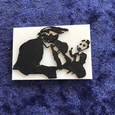 Mô hình in 3D nghệ thuật chân dung Trump và Mette
