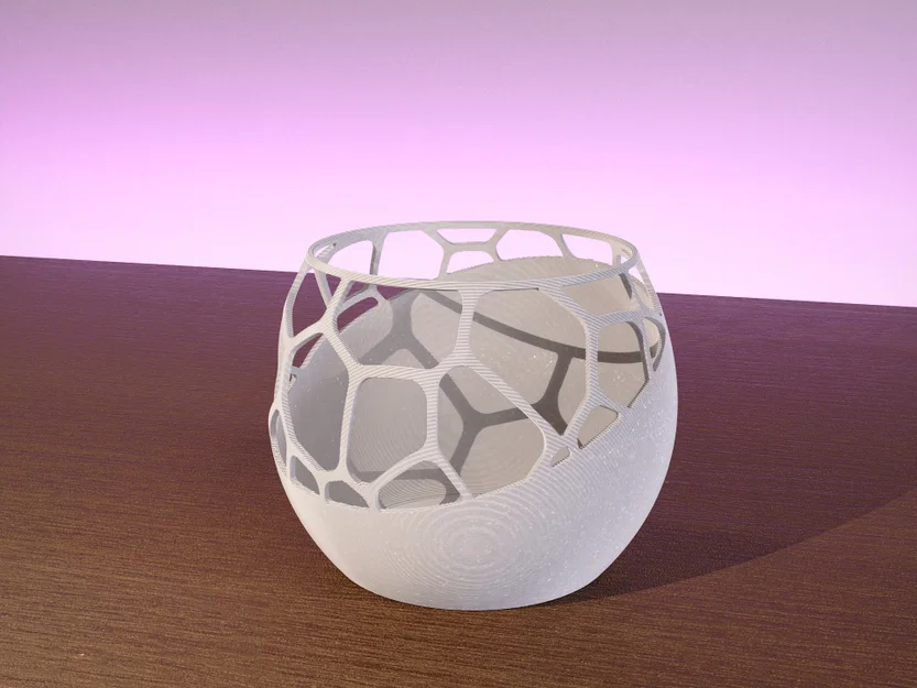 Chậu Open Voronoi Planter (hoặc đế nến hoạ tiết Voronoi mở) - Image 1
