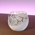 Chậu Open Voronoi Planter (hoặc đế nến hoạ tiết Voronoi mở) - Thumbnail 1