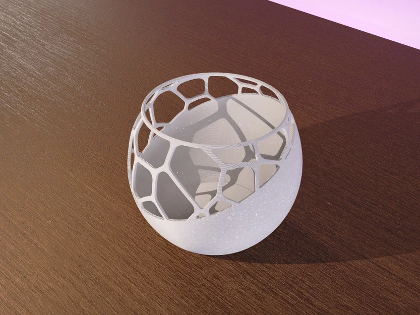Chậu Open Voronoi Planter (hoặc đế nến hoạ tiết Voronoi mở) - Image 2