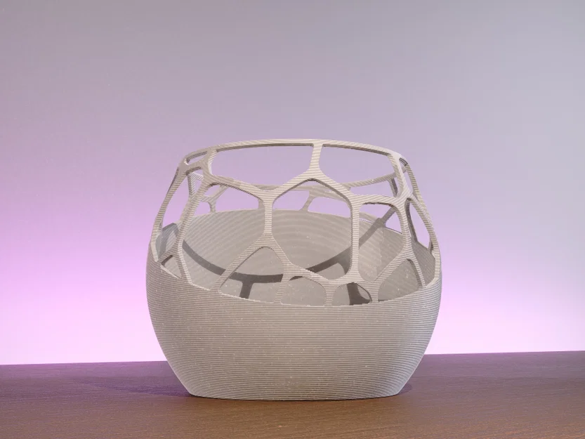 Chậu Open Voronoi Planter (hoặc đế nến hoạ tiết Voronoi mở) - Image 3
