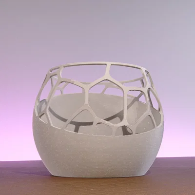 Chậu Open Voronoi Planter (hoặc đế nến hoạ tiết Voronoi mở)