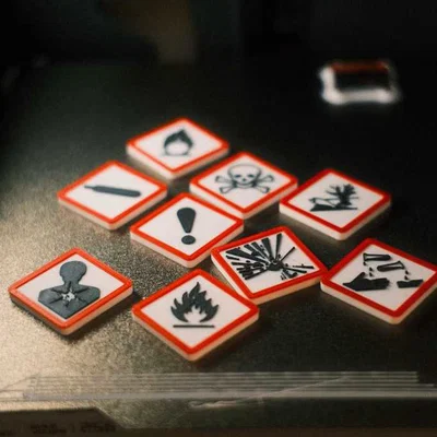 ChemLab Magnets – Nam châm cảnh báo GHS màu đỏ