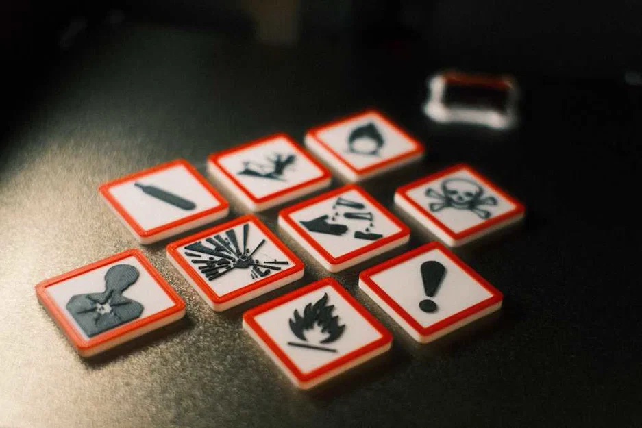 ChemLab Magnets – Nam châm cảnh báo GHS màu đỏ - Image 3
