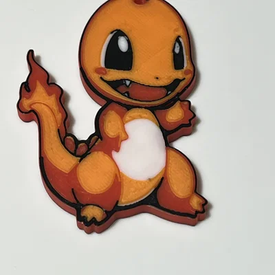 Móc khóa Charmander 3D - Mẫu thiết kế Pokemon dễ thương
