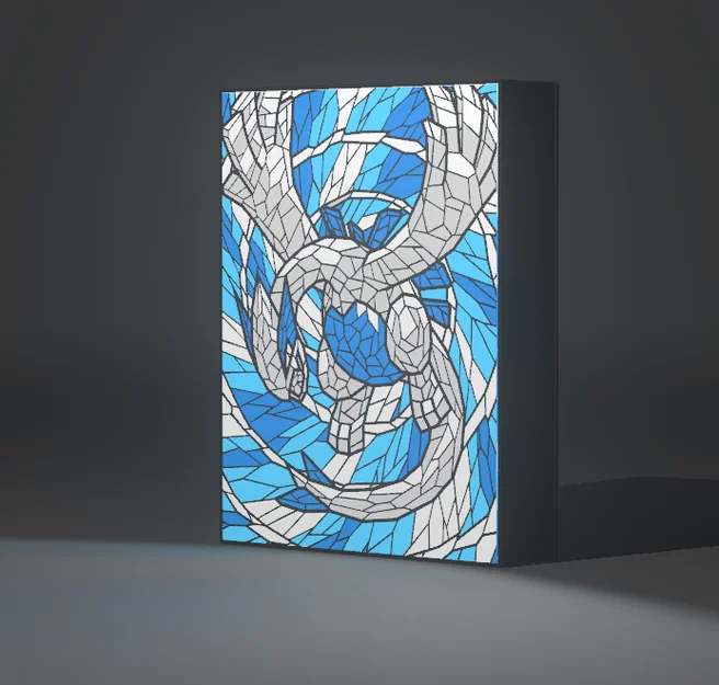 Đèn LED 3D Lugia (Pokémon) – Thiết Kế Hình Học Tùy Biến - Image 2