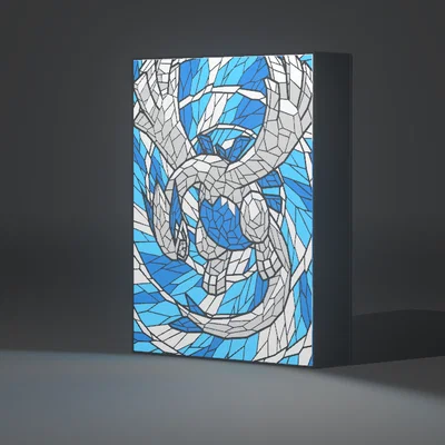 Đèn LED 3D Lugia (Pokémon) – Thiết Kế Hình Học Tùy Biến
