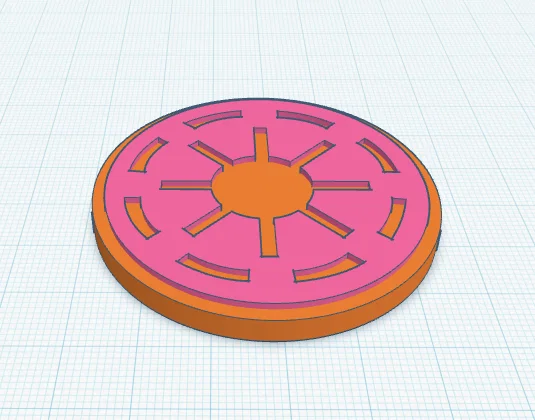 Mô hình đồng xu Galactic Republic 3D (Star Wars Prop) - Image 1