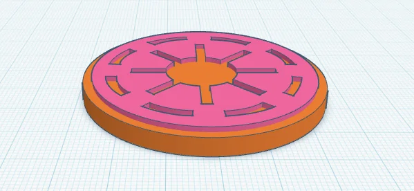Mô hình đồng xu Galactic Republic 3D (Star Wars Prop) - Image 3