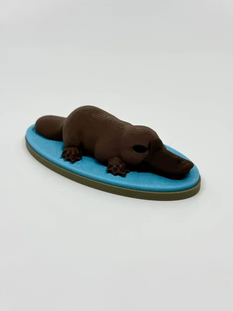 Platypus – Tượng thú mỏ vịt realistic pre-painted (kèm đế tùy chọn) - Image 1