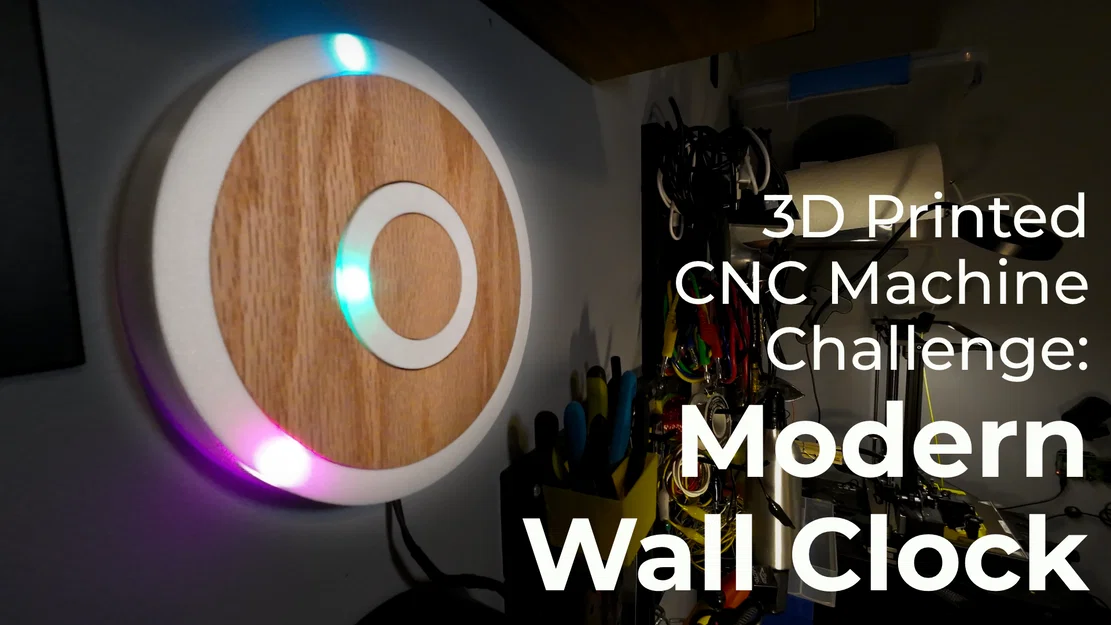 Mẫu đồng hồ treo tường hiện đại kết hợp 3D và CNC ấn tượng - Image 1
