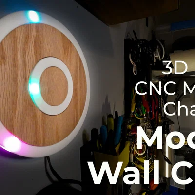Mẫu đồng hồ treo tường hiện đại kết hợp 3D và CNC ấn tượng
