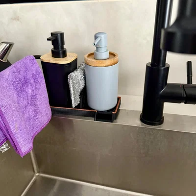 Khay đựng dụng cụ rửa chén, bọt biển và khăn lau tiện ích