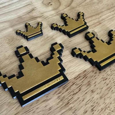 Vương Miện 8-Bit - Nam Châm Tủ Lạnh (Hot-Swap, Nhiều Màu)