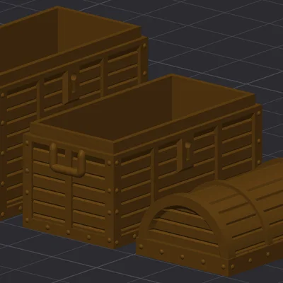 Mô hình rương kho báu 3D (Treasure Chest) cho Board Game