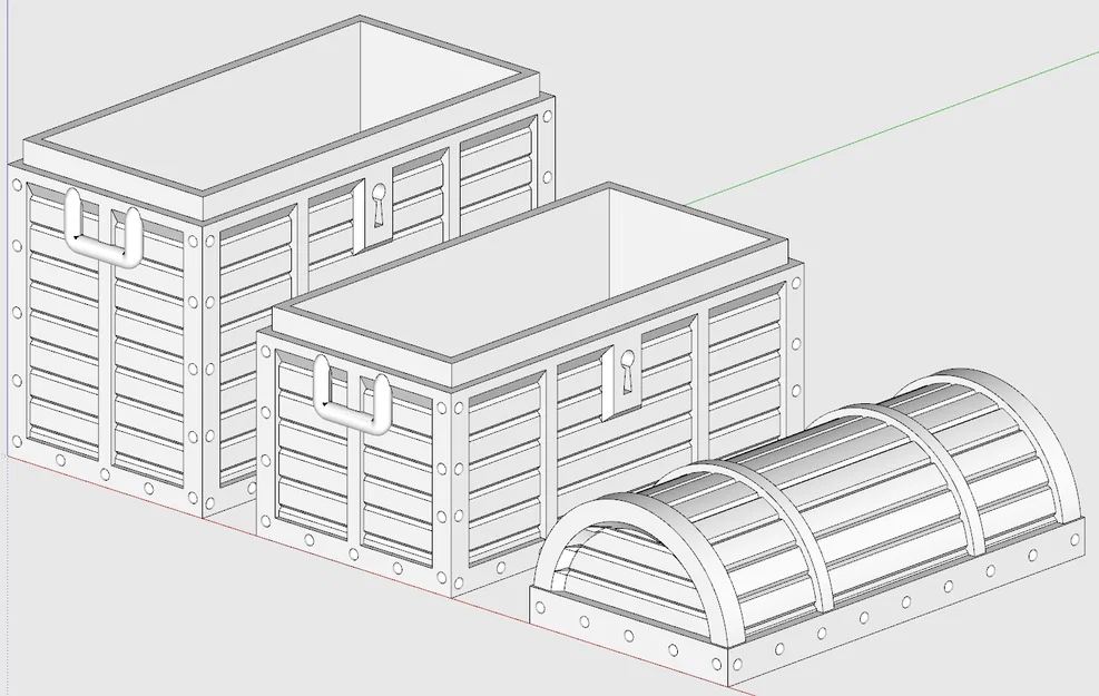 Mô hình rương kho báu 3D (Treasure Chest) cho Board Game - Image 4