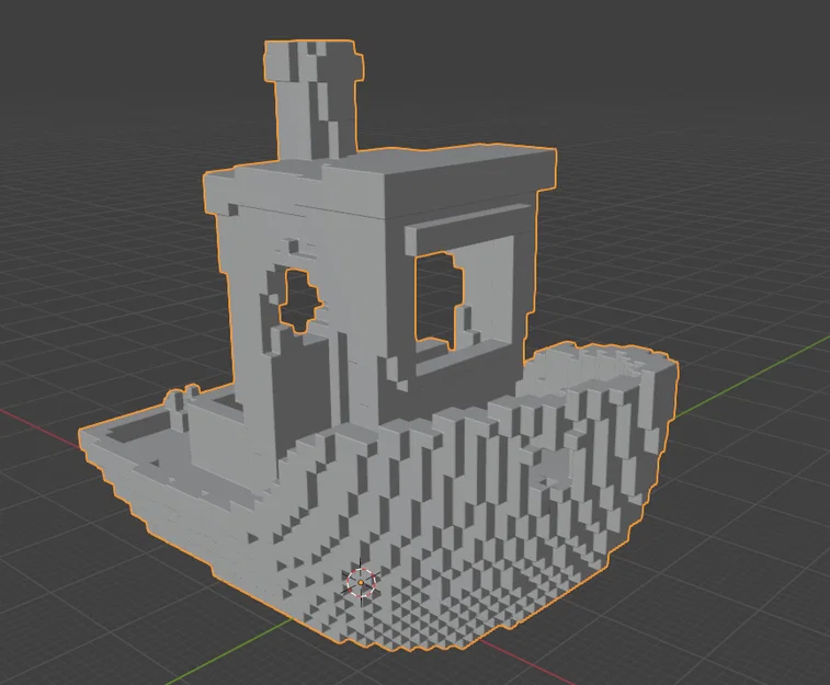 Mô hình 3D Blocky Benchy: Chiếc thuyền phong cách pixel độc đáo - Image 1