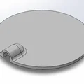 Nắp đậy hộp điện tròn 101mm có lỗ đi dây in 3D - Thumbnail 1