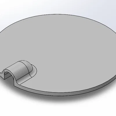 Nắp đậy hộp điện tròn 101mm có lỗ đi dây in 3D