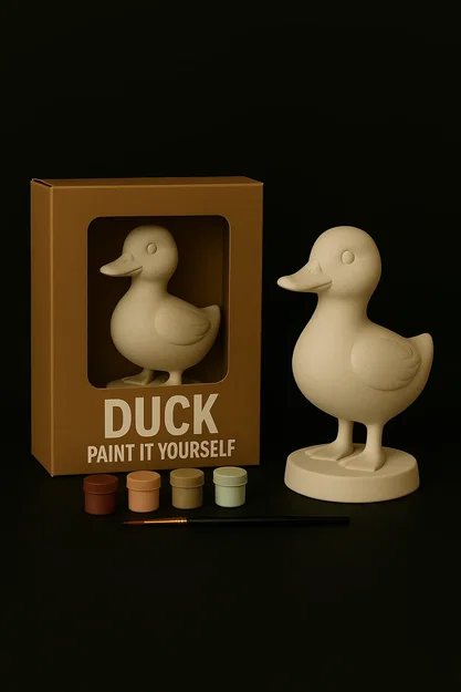 Mô hình chú vịt đáng yêu tự tay tô màu (Duck - Paint-It-Yourself) - Image 1
