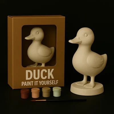 Mô hình chú vịt đáng yêu tự tay tô màu (Duck - Paint-It-Yourself)