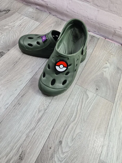 Phụ kiện trang trí Crocs hình Pokeball in 3D độc đáo - Image 5