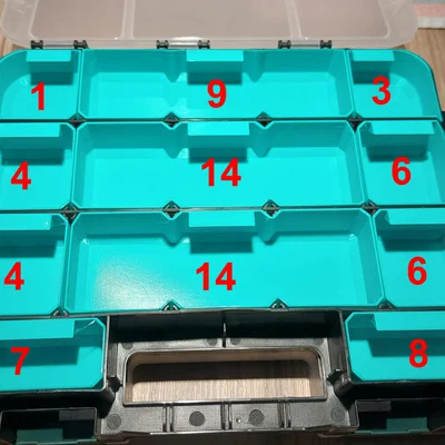 Bộ khay nhựa tùy chỉnh cho hộp đựng dụng cụ Parkside 32x27x8