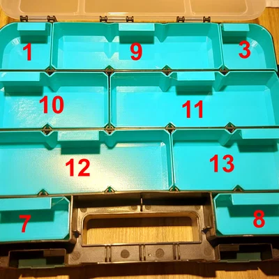 Bộ khay nhựa tùy chỉnh cho hộp đựng dụng cụ Parkside 32x27x8