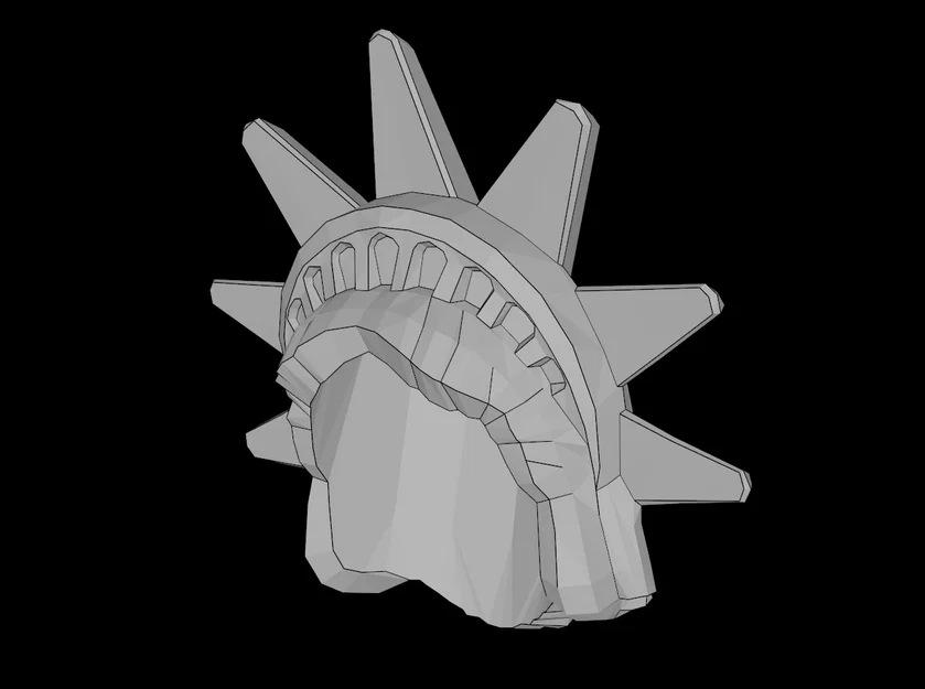 Mô hình tóc minifig nữ có vương miện phong cách Lady Liberty in 3D - Image 1