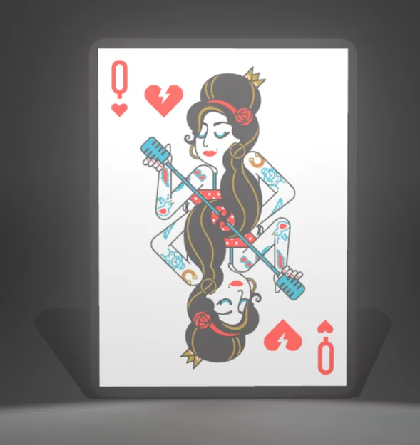 LightBox Nữ Hoàng Trái Tim – Lá bài poker lấy cảm hứng Amy Winehouse - Image 1