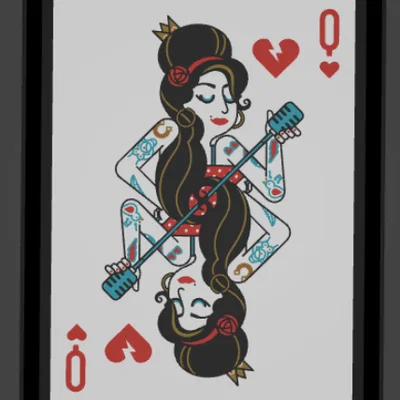 LightBox Nữ Hoàng Trái Tim – Lá bài poker lấy cảm hứng Amy Winehouse
