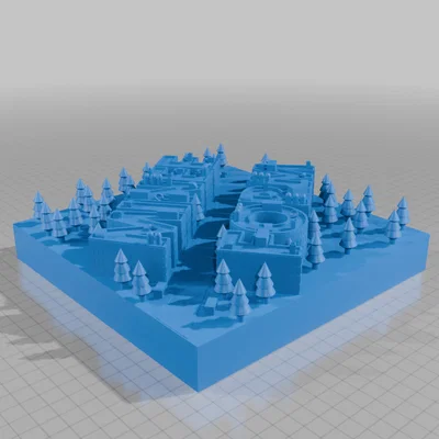 Mô hình kiến trúc để bàn có ngăn bí mật độc đáo in 3D