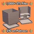 Chậu cây tự tưới hình vuông có ngăn bí mật in 3D tiện ích - Thumbnail 1