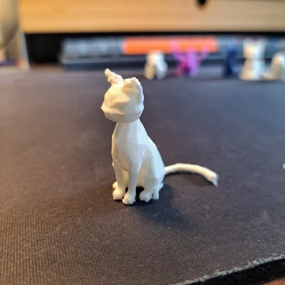Mèo Low-Poly – Tượng Mô Hình In 3D