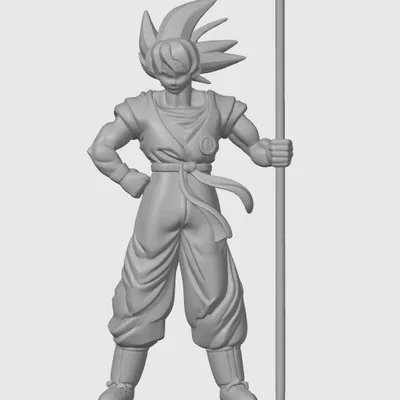 Mô hình 3D nhân vật Goku 13cm trang trí độc đáo