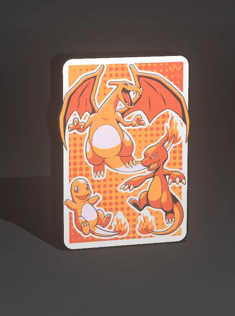 LED Panel Tiến Hoá Charmander – Pokémon Lửa Retro Rực Sáng - Image 2