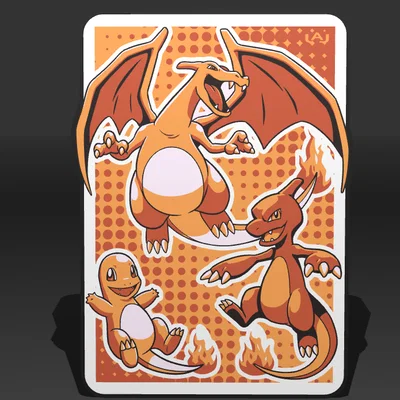 LED Panel Tiến Hoá Charmander – Pokémon Lửa Retro Rực Sáng