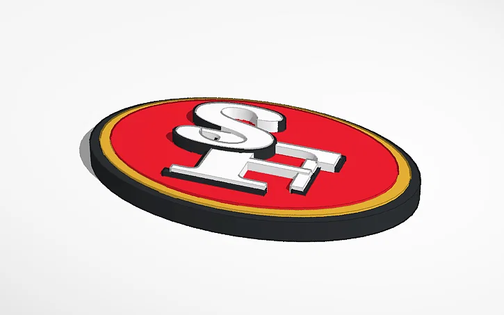Mô hình 3D Logo San Francisco 49ers cực chất cho người hâm mộ - Image 1