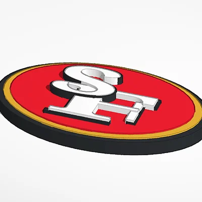 Mô hình 3D Logo San Francisco 49ers cực chất cho người hâm mộ
