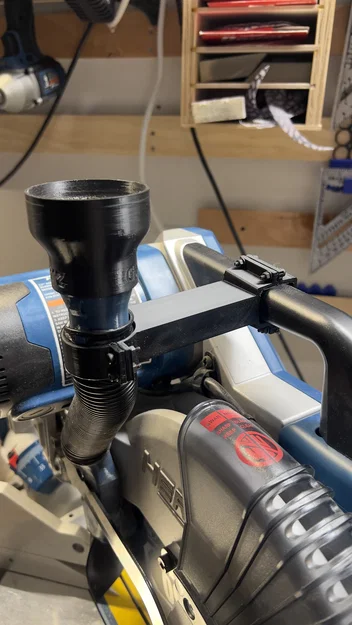 Bộ giá đỡ ống hút bụi máy cưa (Miter Saw) - Tự in 3D cực tiện - Image 1