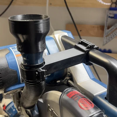 Bộ giá đỡ ống hút bụi máy cưa (Miter Saw) - Tự in 3D cực tiện
