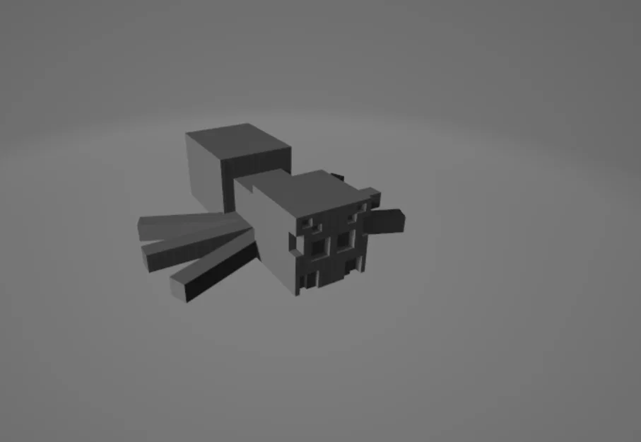 Mô hình Nhện Minecraft (Minecraft Spider) dễ in 3D cực đẹp - Image 1