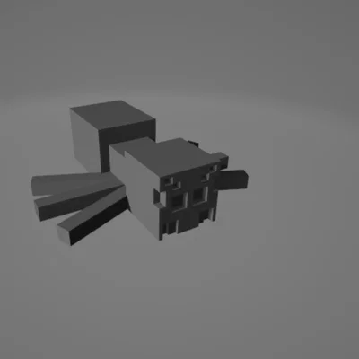 Mô hình Nhện Minecraft (Minecraft Spider) dễ in 3D cực đẹp