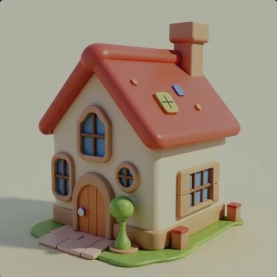 Mô hình ngôi nhà 3D decor trang trí bàn làm việc siêu xinh - Image 1